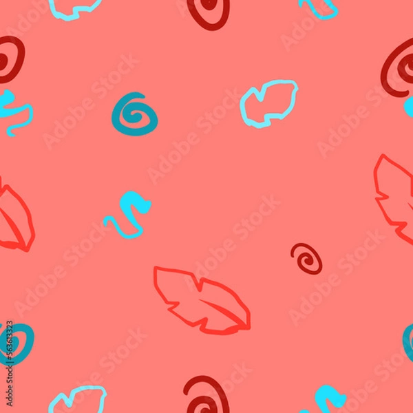 Obraz Doodl red pattern