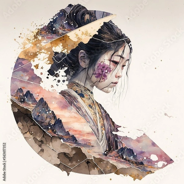 Obraz Kintsugi Geisha (185.2)