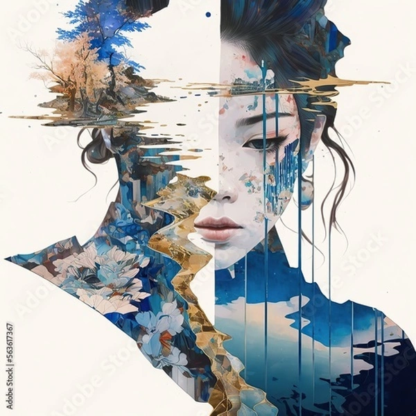 Obraz Kintsugi Geisha (185.3)