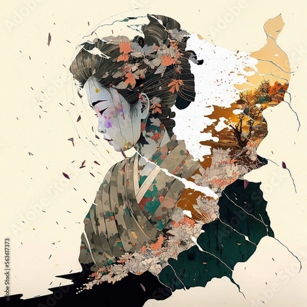 Obraz Kintsugi Geisha (185.4)