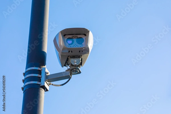 Obraz Clean air zone camera. Automatic Number Plate Recognition, ANPR camera.