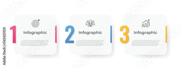 Obraz infographic template with 3 options or step