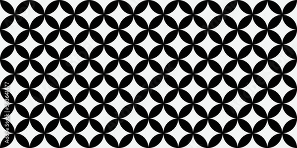Fototapeta Black and white abstract geometric pattern