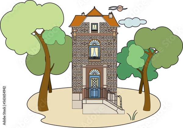 Obraz Facade of an old building