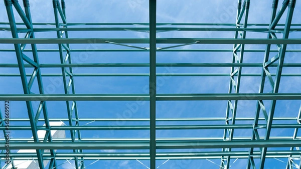Fototapeta Steel Construction Frame