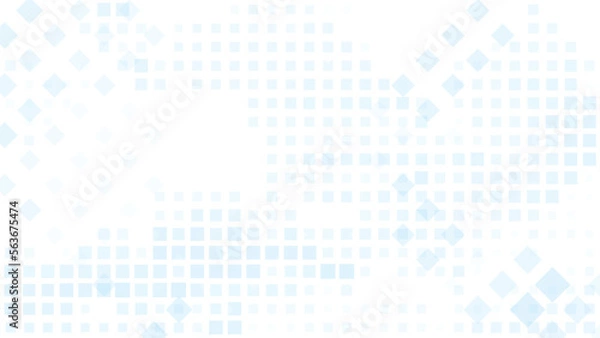 Fototapeta Minimal white background with small light blue squares