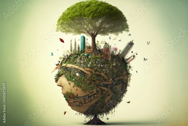 Fototapeta sustainability generative ai ecosystem