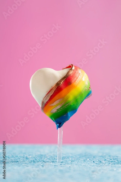 Obraz Diversity sweets, rainbow colored studio shots
