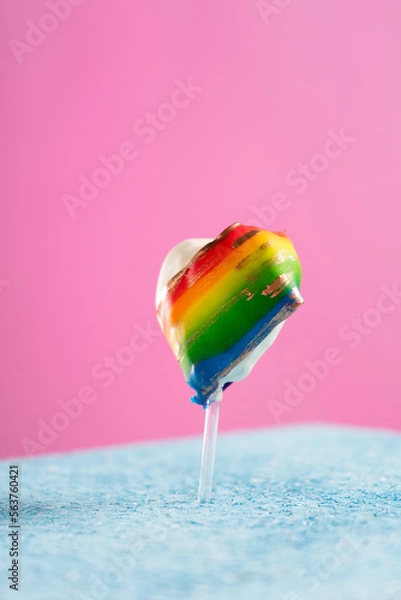 Obraz Diversity sweets, rainbow colored studio shots