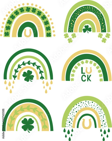 Obraz St Patrick's Day Rainbow Set 