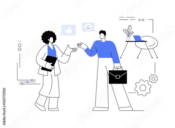 Fototapeta New team members abstract concept vector illustration.
