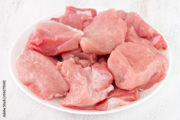 Obraz raw pork on the plate