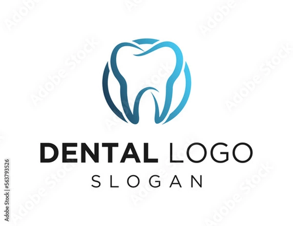Obraz Logo design about Dental on a white background. created using the CorelDraw application.