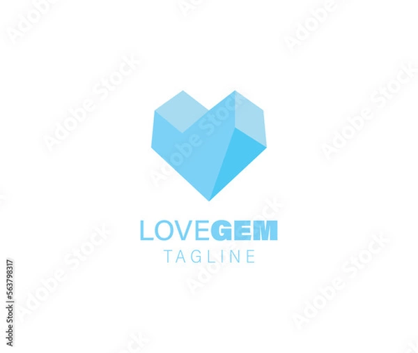 Obraz Love Gem Logo Design 