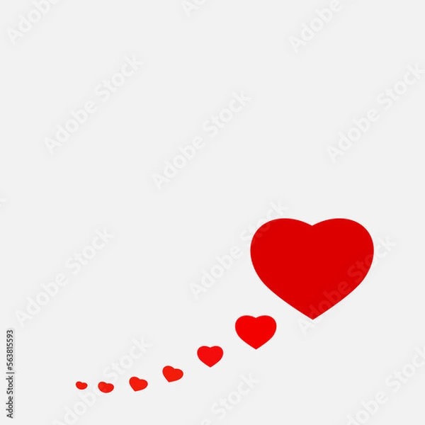 Obraz Background pattern ; Red heart on valentine day for expressing beautiful love.