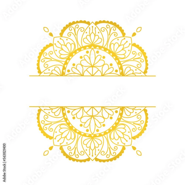 Obraz Golden Mandala frame 