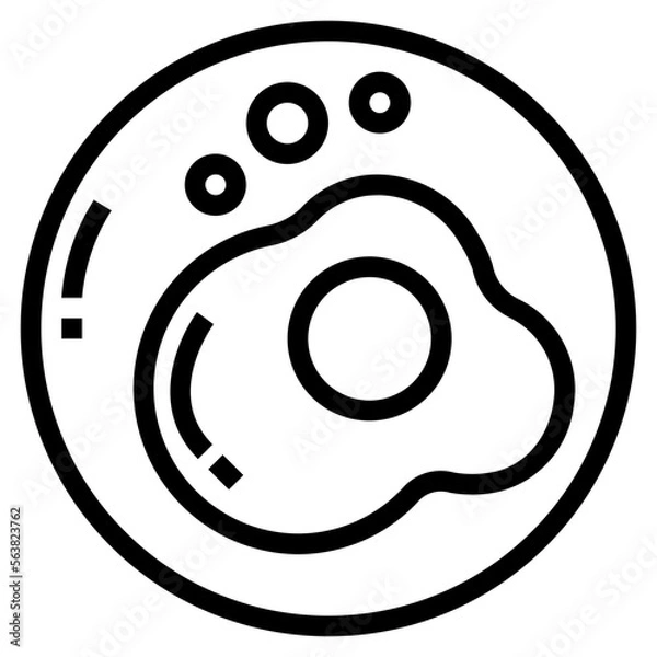 Obraz egg line icon style