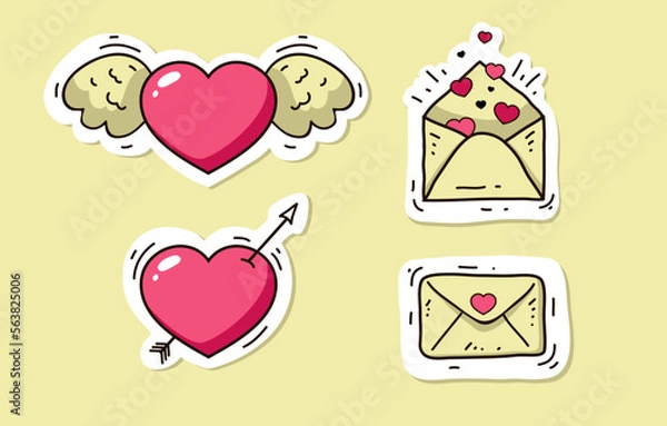 Obraz valentine's Day sticker