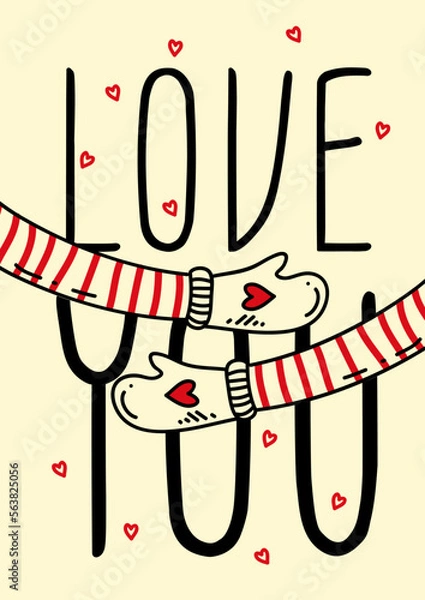 Obraz Valentine's Day Postcard