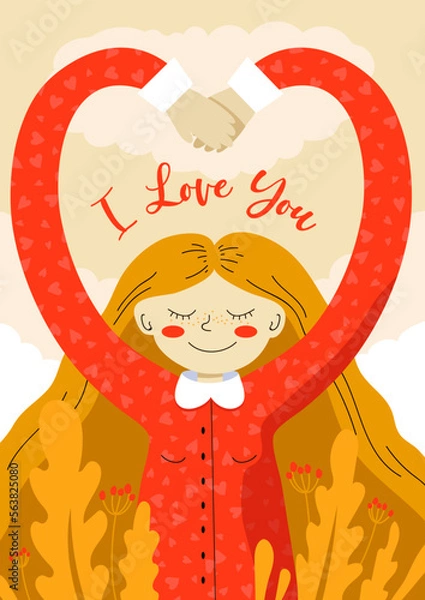 Obraz Valentine's Day Postcard