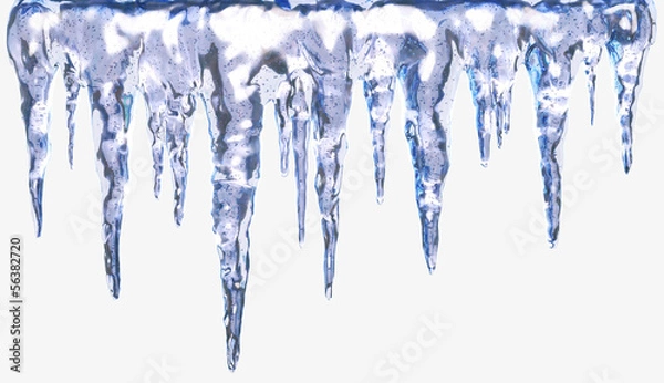 Obraz Icicles isolated with clipping path. Design element. 3D illustration