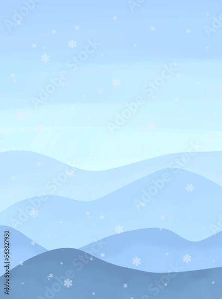 Obraz winter landscape with mountains