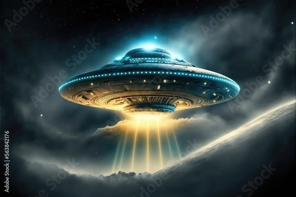 Obraz ufo in the sky made with generative ai