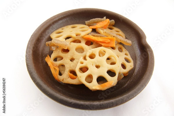 Obraz レンコンの輪切りの煮物