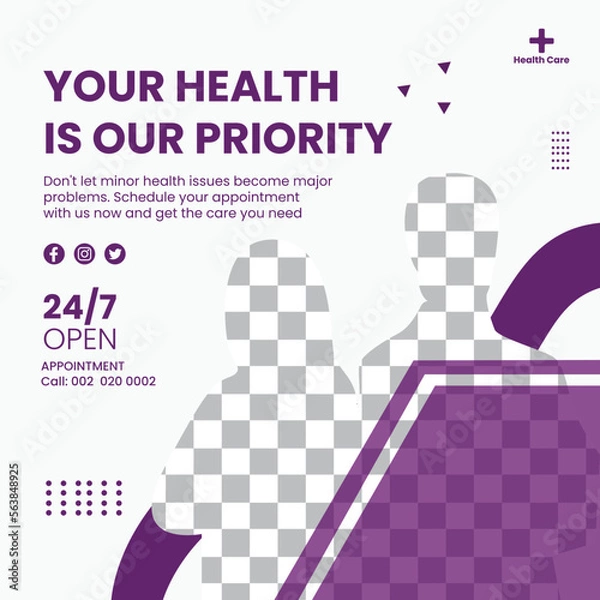 Obraz medical flyer design vector template 