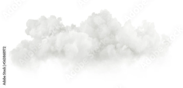 Obraz Miękkie chmury kształty mgły wycięte plik PNG rendering 3D