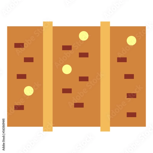 Fototapeta wall flat icon style