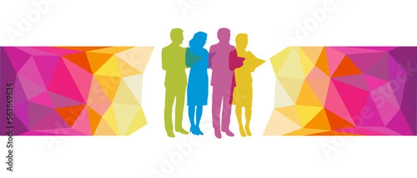 Obraz Musik graphic with choir and abstract elements in vector quality.