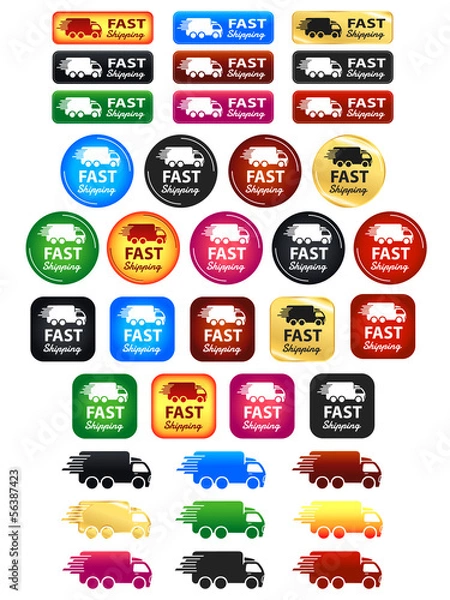 Fototapeta Large Set Of Shipping And Delivery Badges