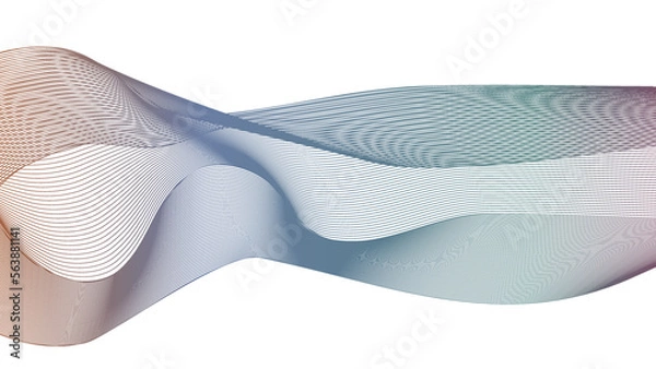 Fototapeta Vector background with abstract wavy lines for a dynamic look