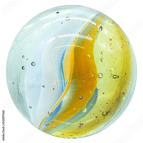 Obraz one mixed colorful  glass or ceramic marble or ball
