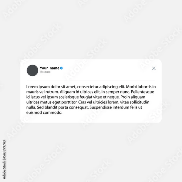 Obraz Social media post mockup. Vector illustration.