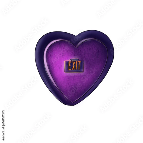 Obraz heart shaped box isolated