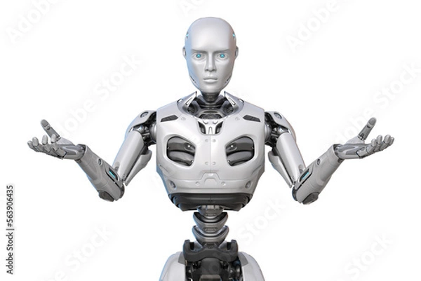 Obraz Human like robot spreading his arms