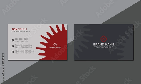 Obraz Creative minimal unique business card design, Horizontal and vertical layout.