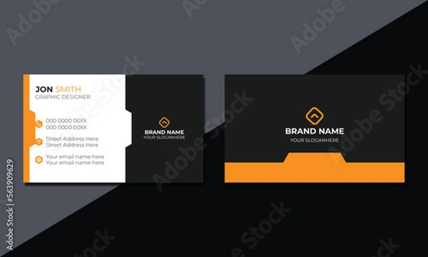 Obraz Creative minimal unique business card design, Horizontal and vertical layout.