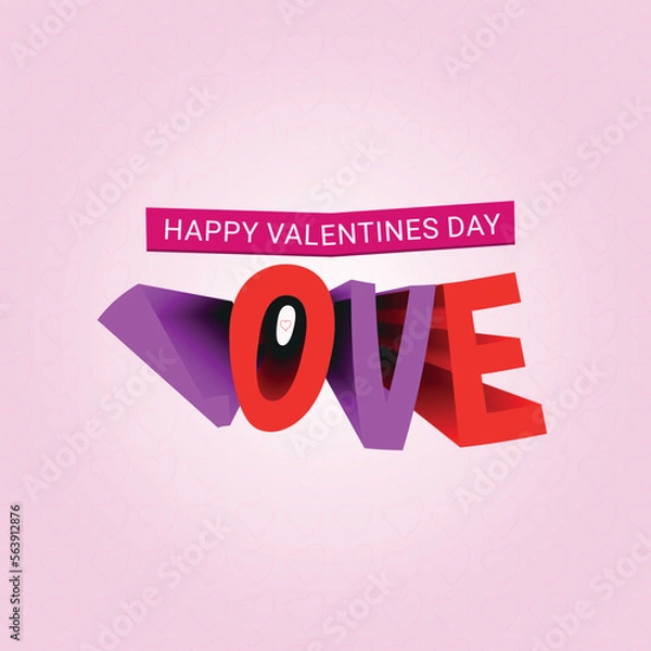 Obraz Love text effect