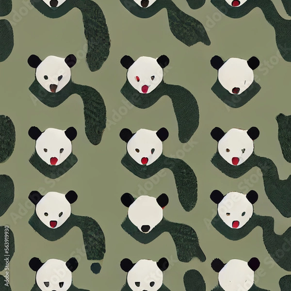 Fototapeta seamless pattern with pandas - Floya FYN016