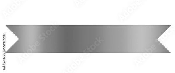 Obraz silver banner with ribbon