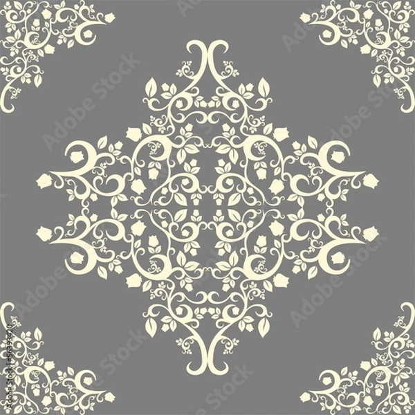 Obraz vintage ornament with floral elements