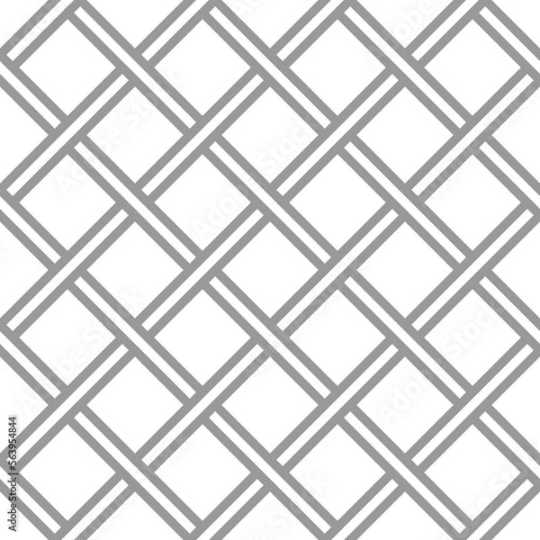 Fototapeta Vector seamless texture. Modern geometric background with intersecting stripes.