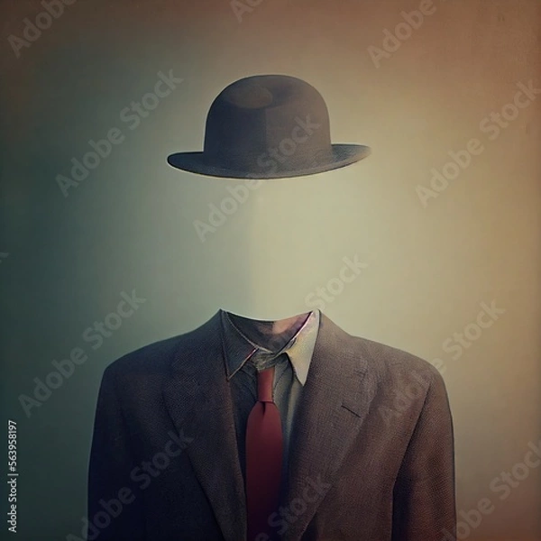 Fototapeta Man without face. Generative AI