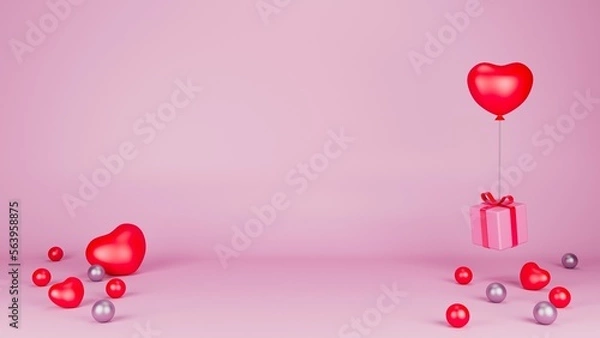 Obraz Valentine Day display .3d render