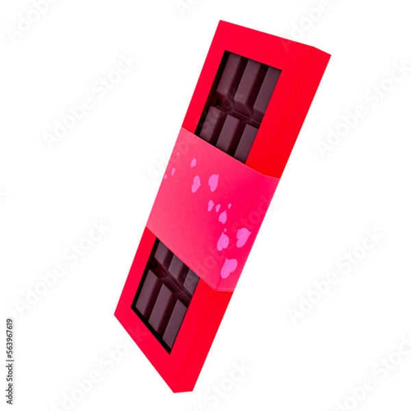 Obraz 3D Chocolate Boxes Render Valentine's elements