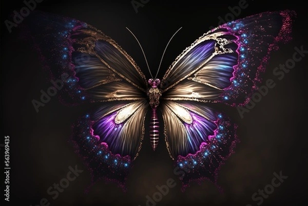 Fototapeta magic butterfly created with Generative AI technology