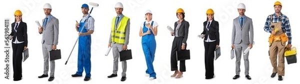 Obraz Construction industry workers set